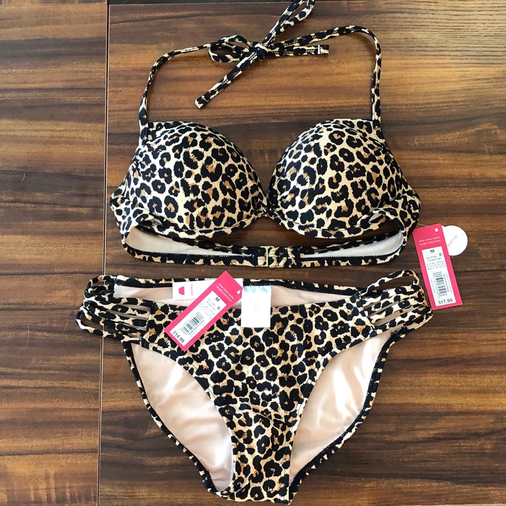Push up Top Cheetah Print Bikini